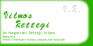 vilmos rettegi business card